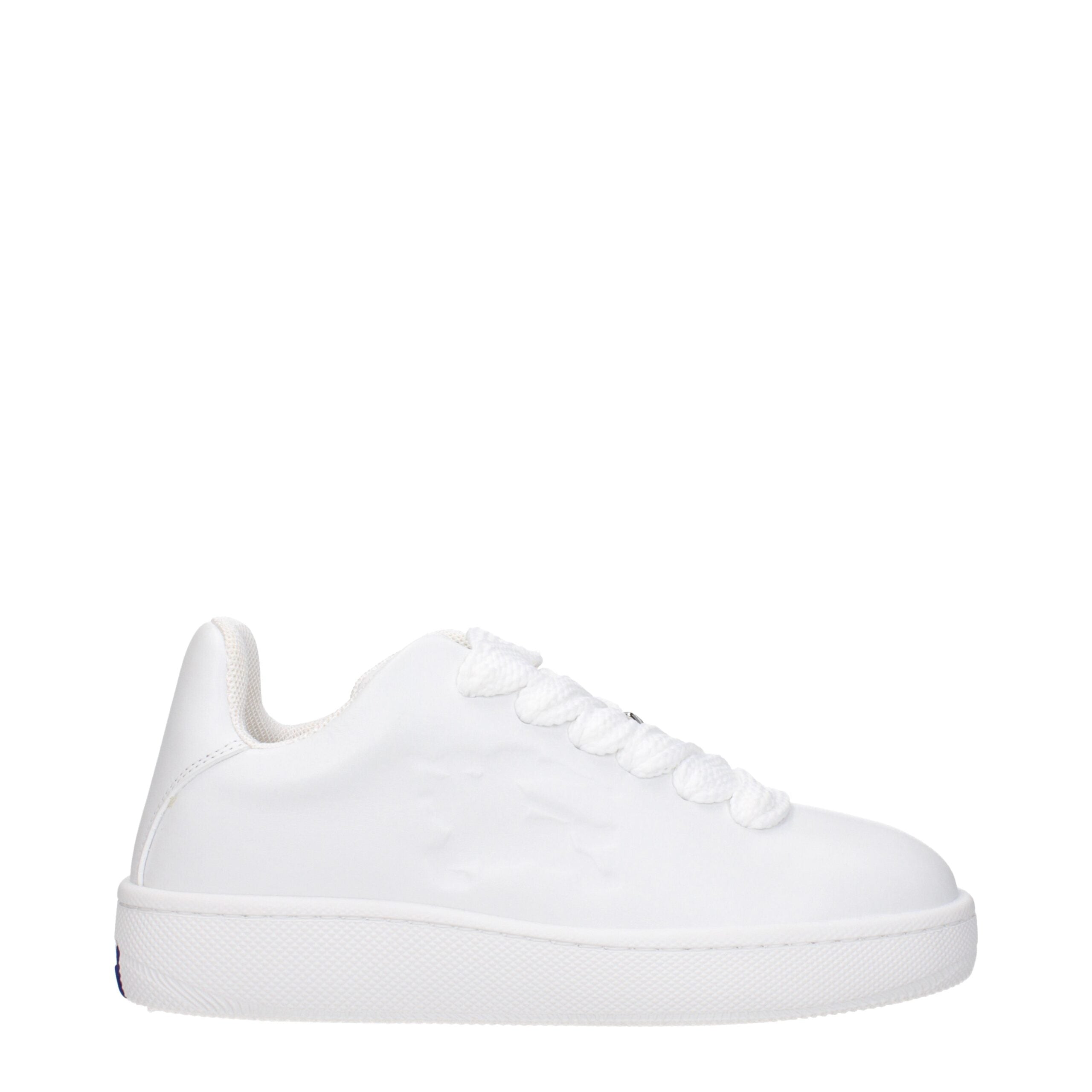 Burberry White Leather Low Top Sneakers