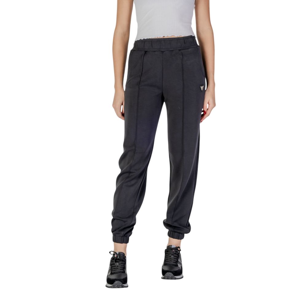 Guess Active Black Polyester Joggers Workout Pant