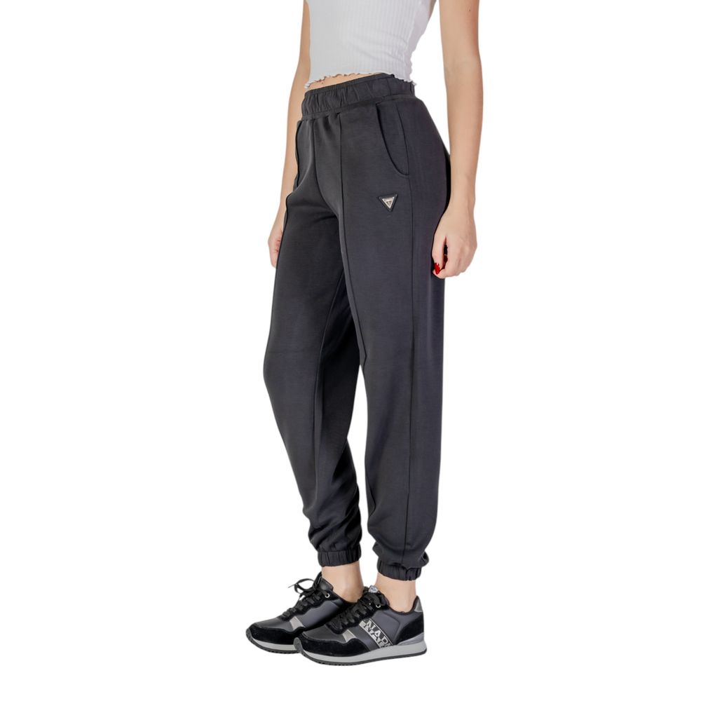 Guess Active Black Polyester Joggers Workout Pant