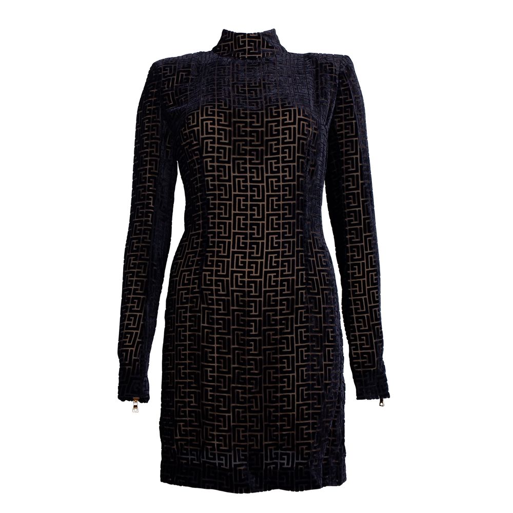 Balmain Black Viscose Dress