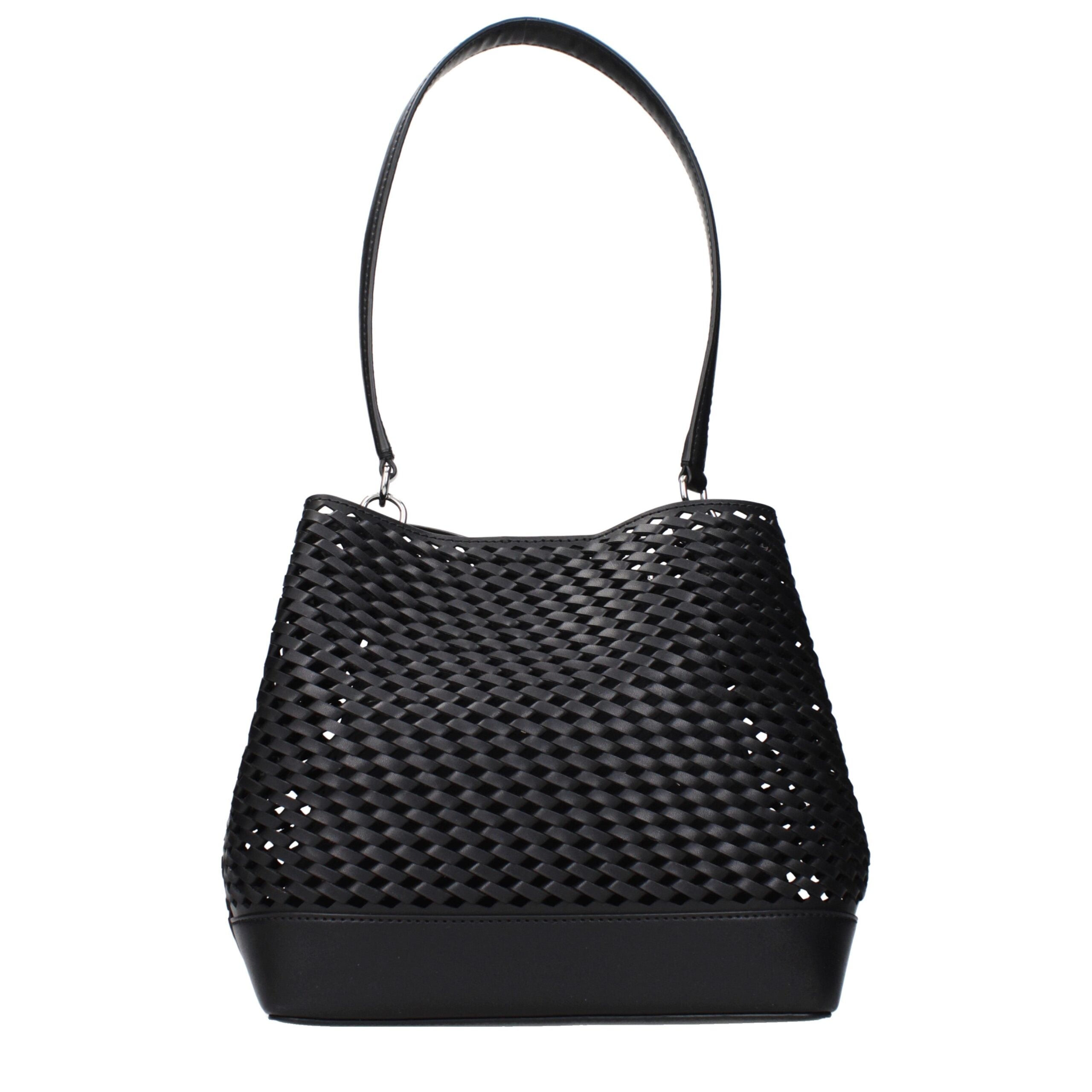 Michael Kors Black Leather Shoulder Bags