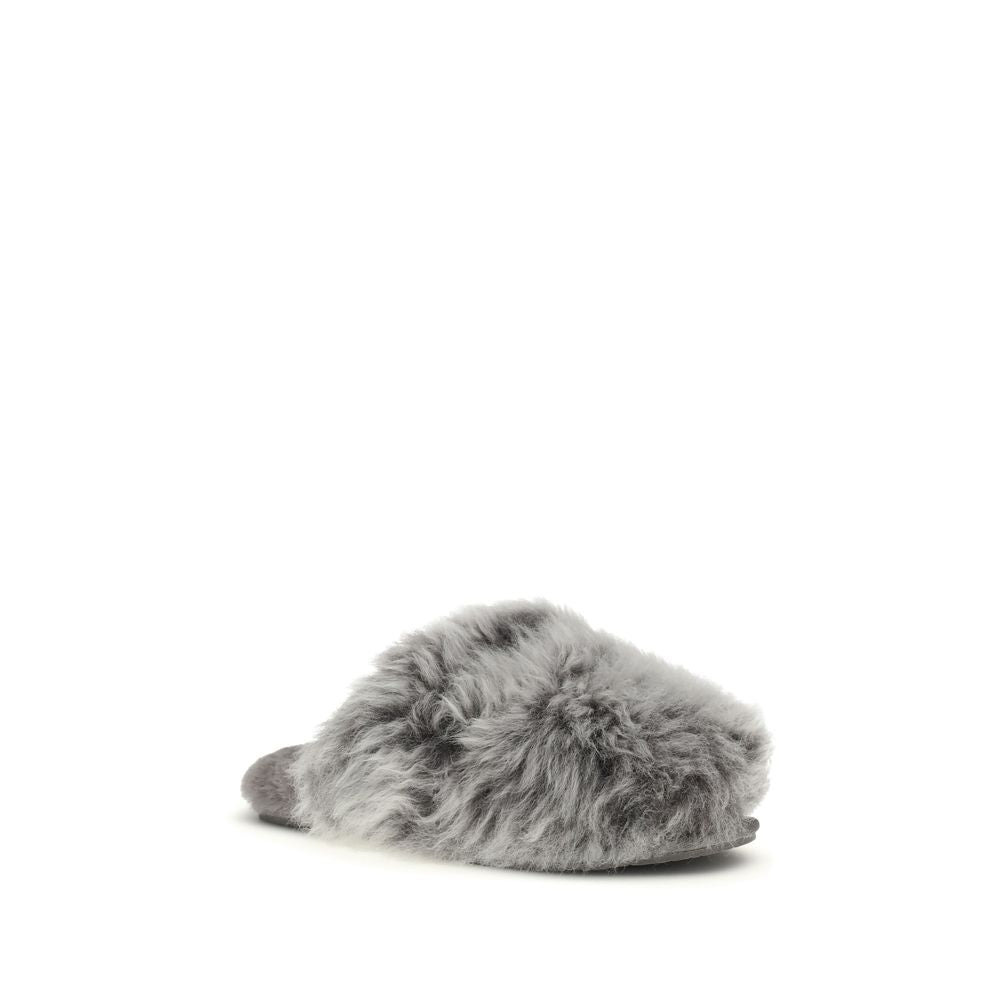 UGG Gray Leather Slippers