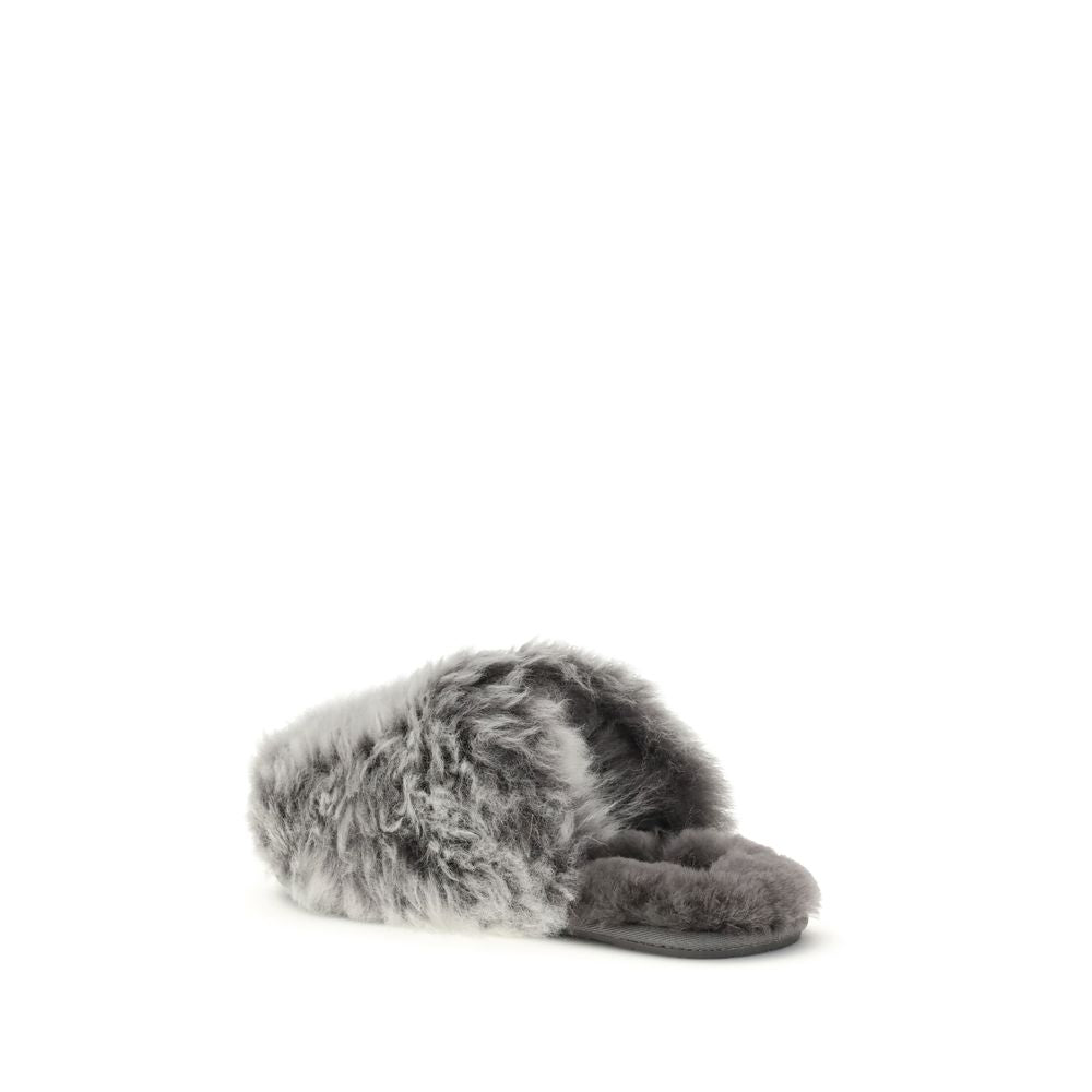 UGG Gray Leather Slippers